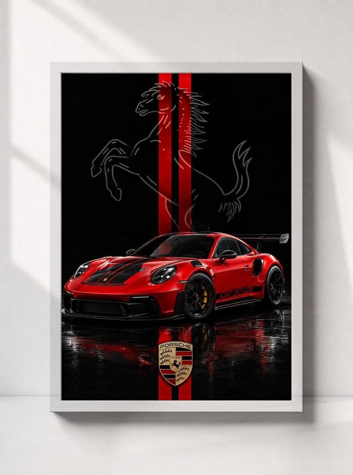 Red Porsche GT3 RS Frame