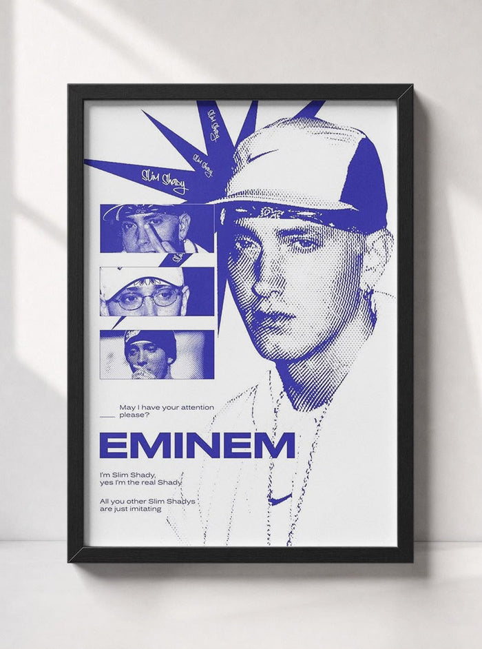 Eminem Blue Poster