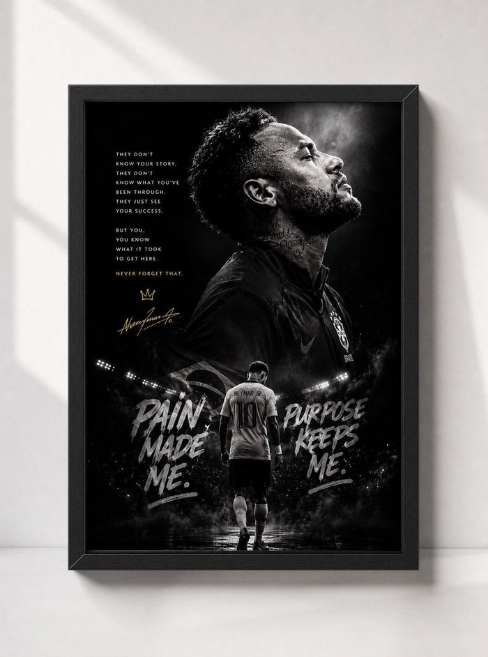 Neymar Motivational Wall Frame