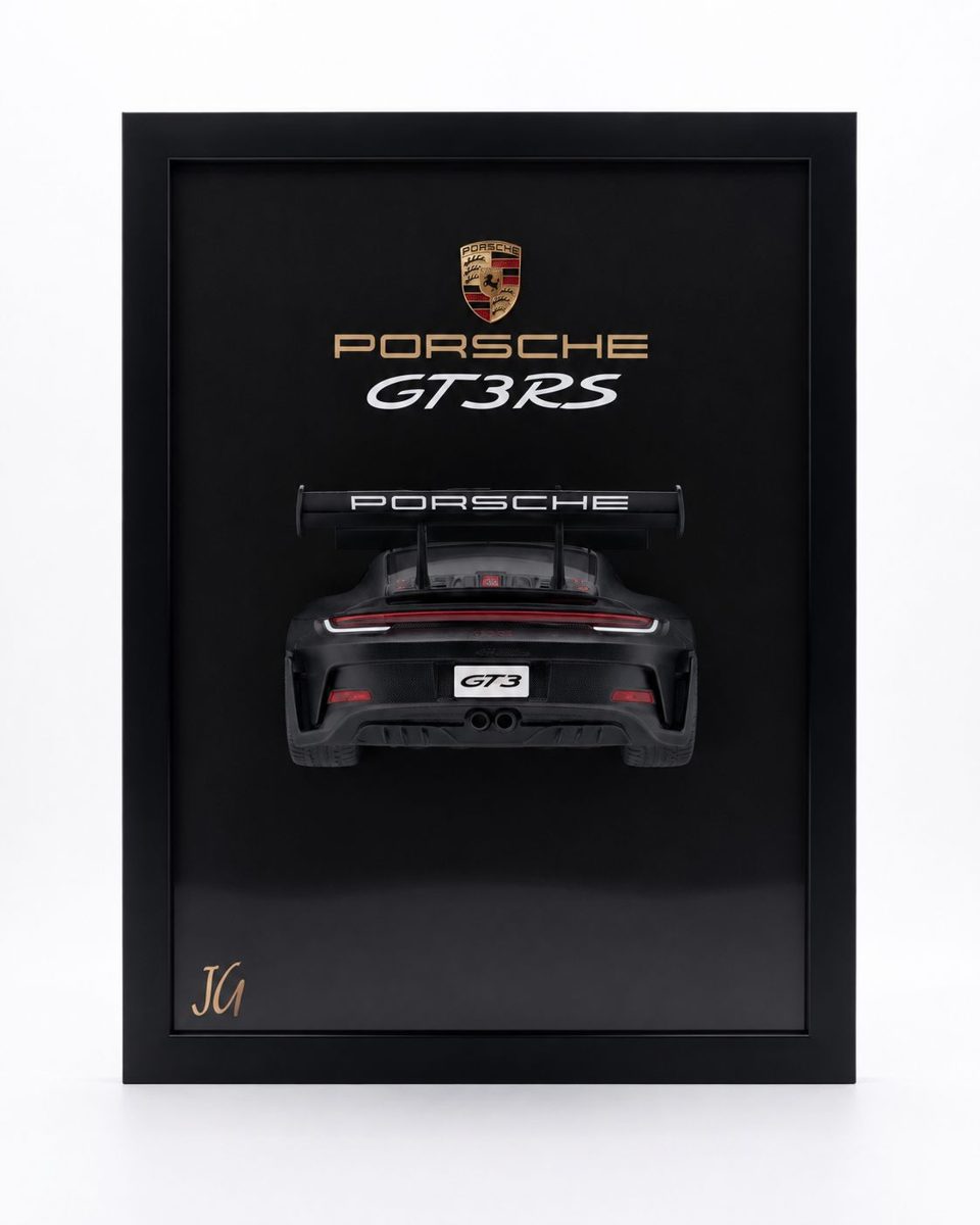Porsche 911 GT3 RS 3D Frame Black