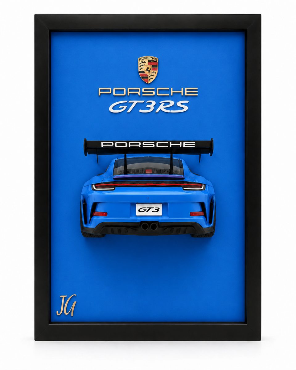 Porsche 911 GT3 RS 3D Frame Blue