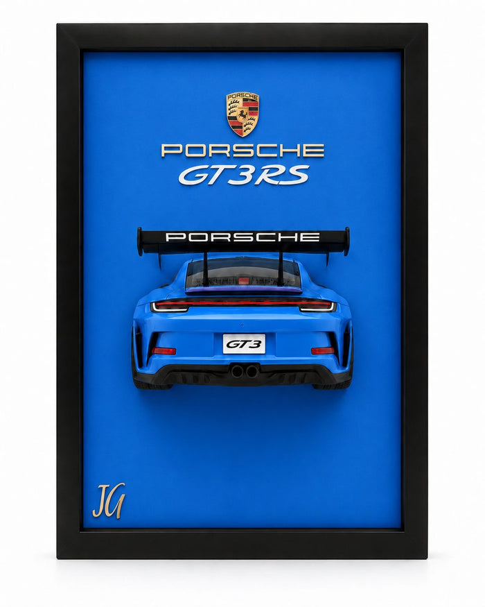 Porsche 911 GT3 RS 3D Frame Blue