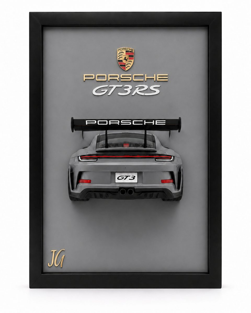 Porsche 911 GT3 RS 3D Frame Gray