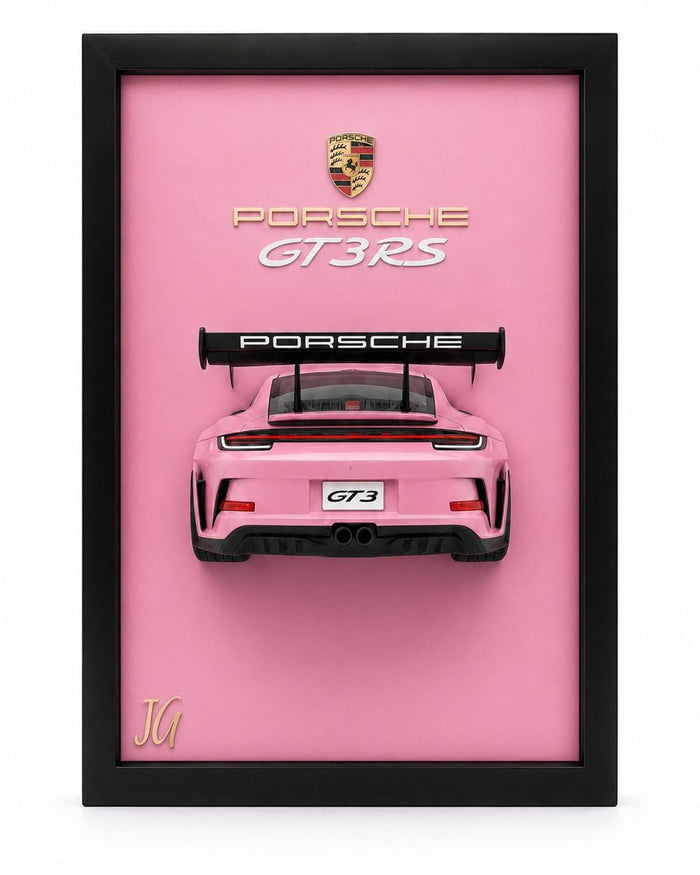 Porsche 911 GT3 RS 3D Frame Pink