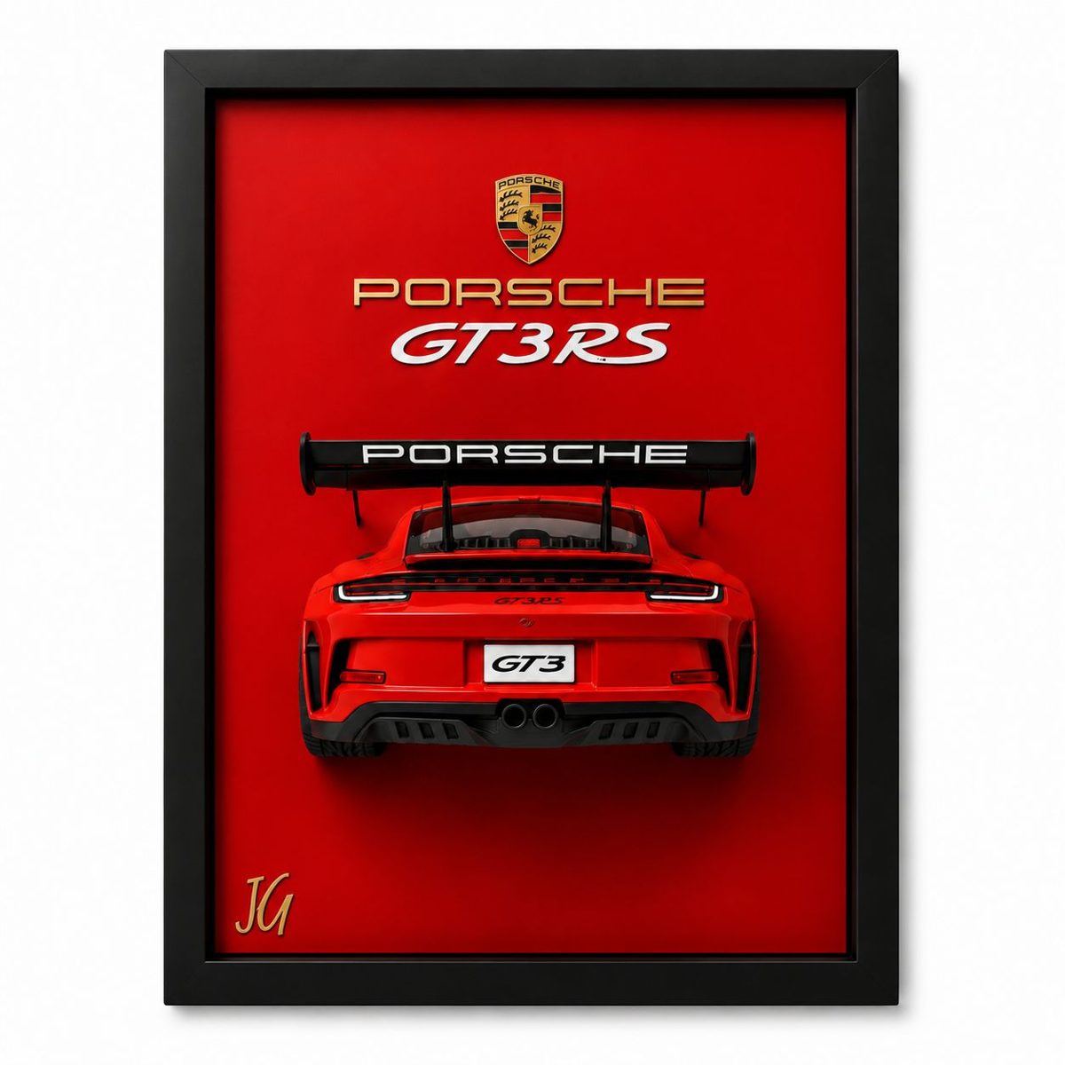 Porsche 911 GT3 RS 3D Frame Red