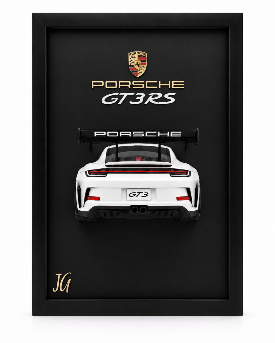 Porsche 911 GT3 RS 3D Frame White