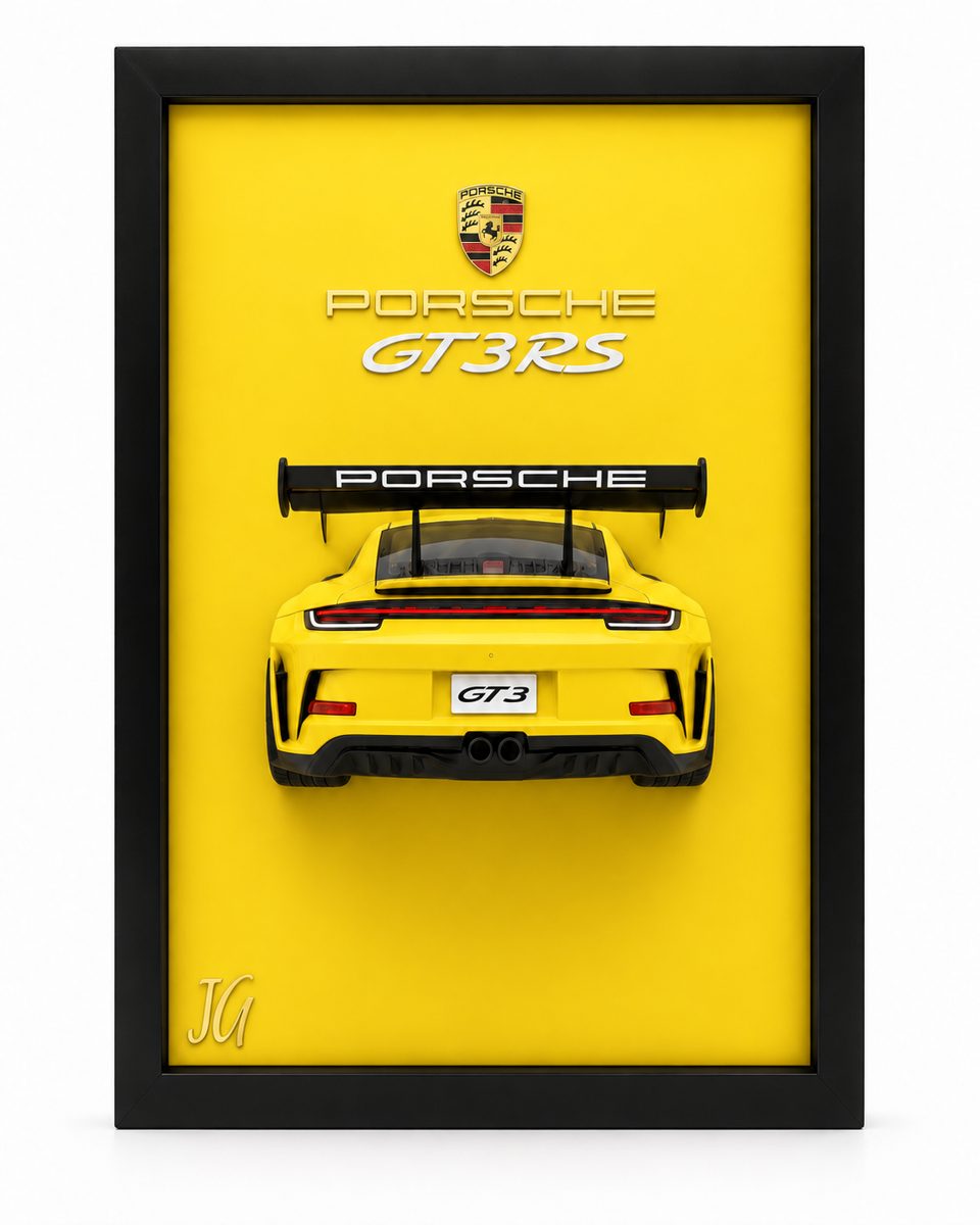 Porsche 911 GT3 RS 3D Frame Yellow