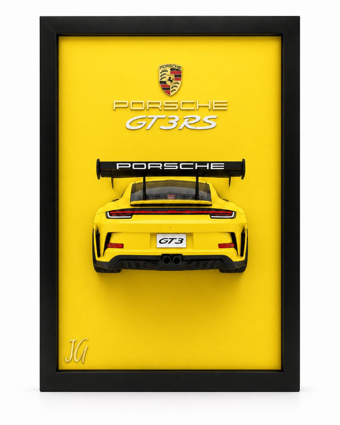 Porsche 911 GT3 RS 3D Frame Yellow